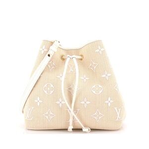 Louis Vuitton Cream/White Monogram Drawstring Shoulder Bag